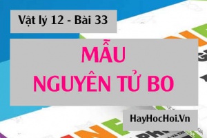Mẫu nguyên tử Bo, Các tiên đề của Bo về cấu tạo nguyên tử - Vật lý 12 bài 33